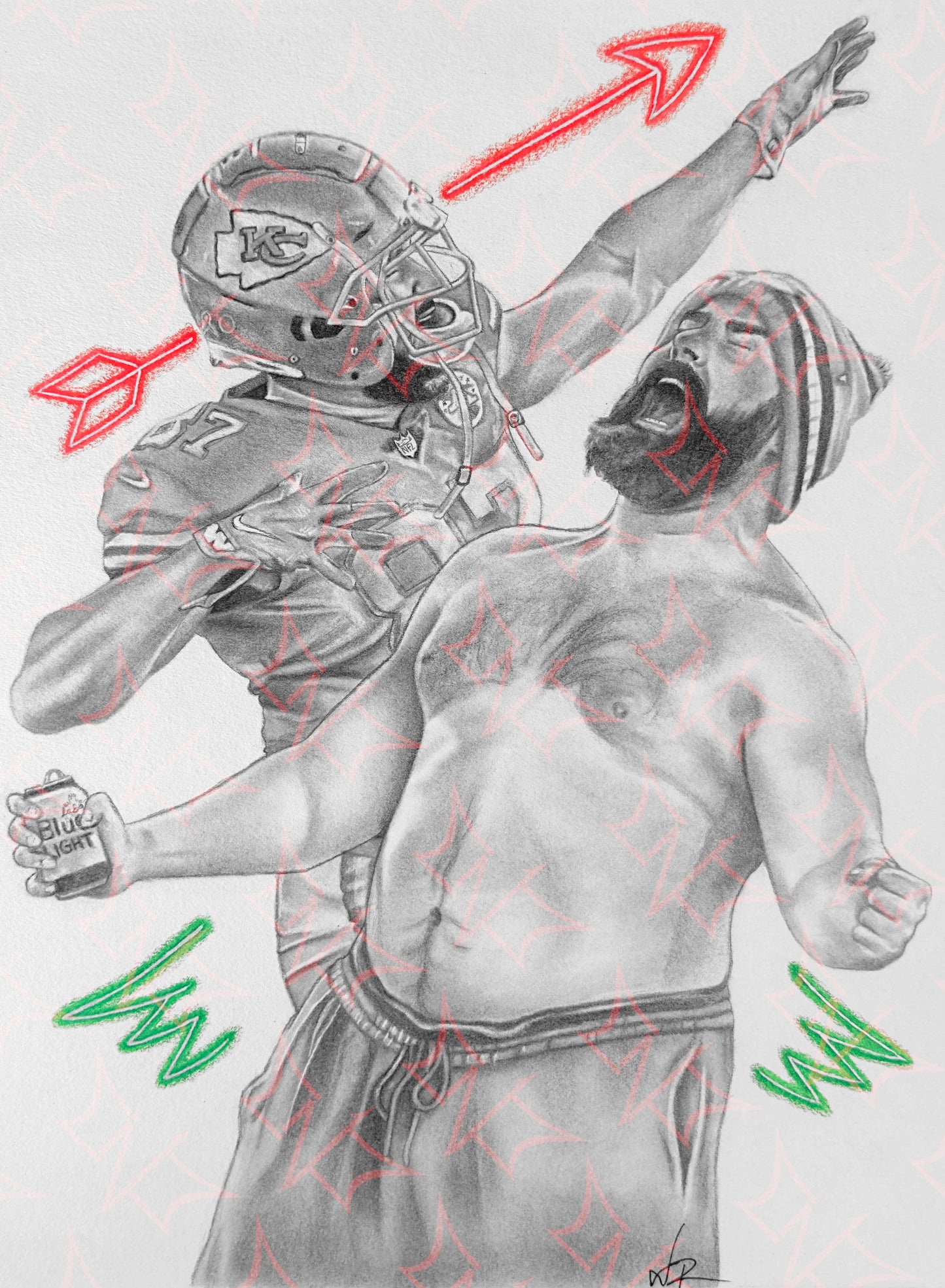 Travis & Jason Kelce "Roar" Print