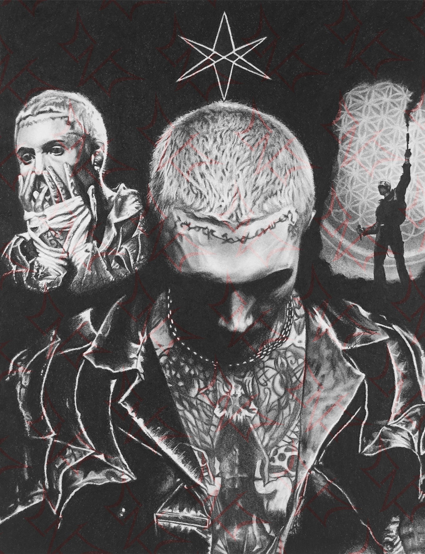 Internal Torment - Oliver Sykes Collage Print